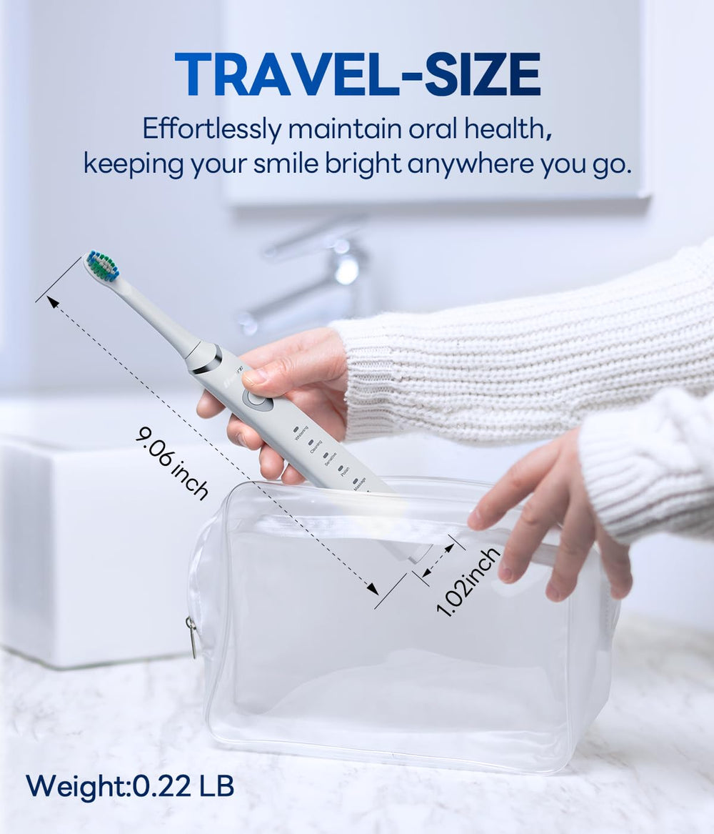 In the box: toothbrush, 8 replacement heads, USB-C charger and travel case
