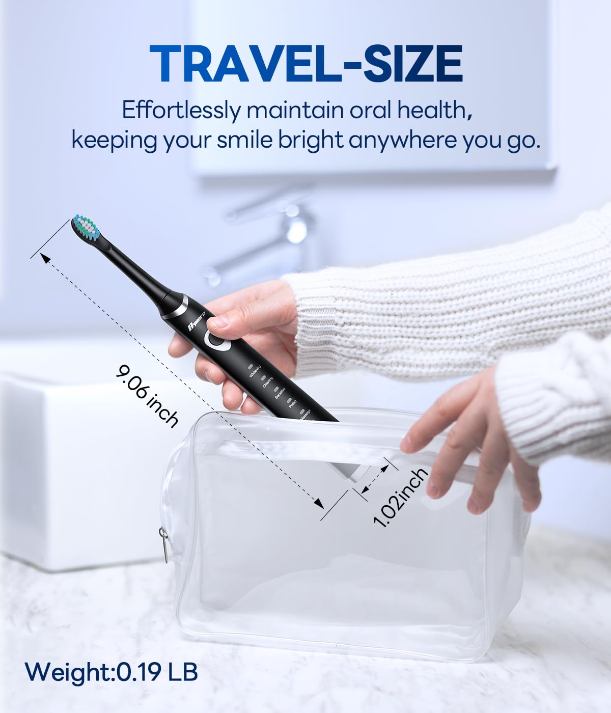 IPX7 waterproof Bymore electric toothbrush