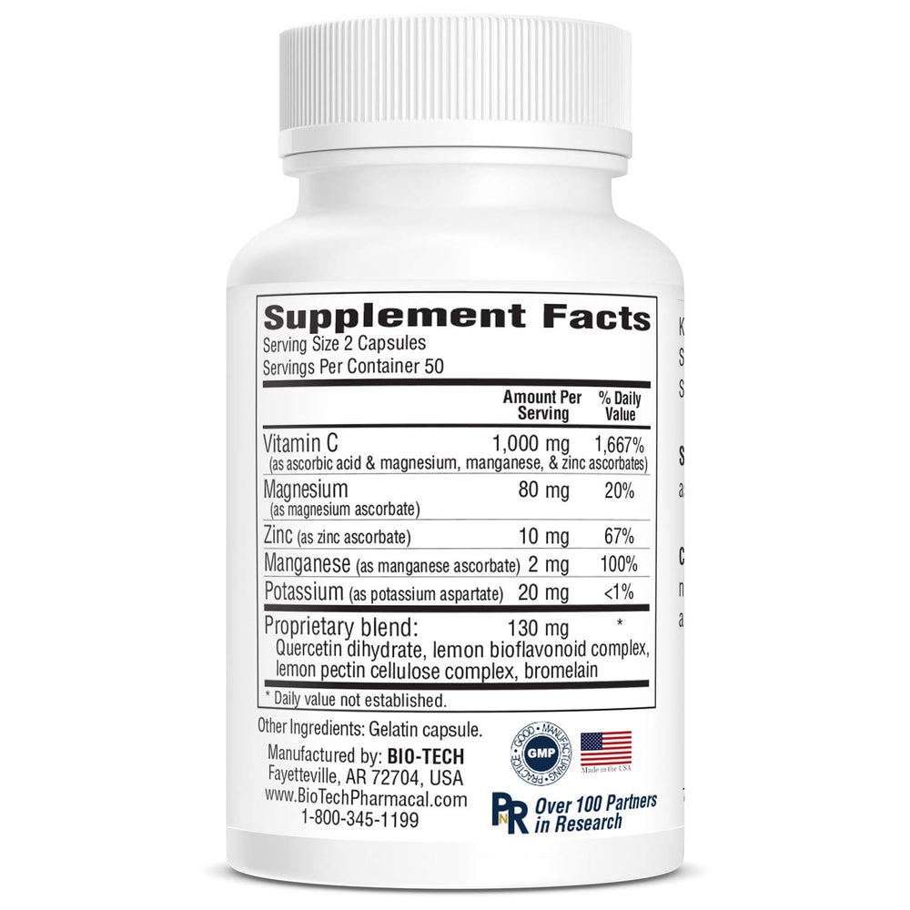 Citrus imagery representing vitamin C source and citrus bioflavonoids