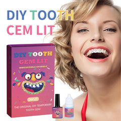 C-shaped lip support and essential tools for tooth gem application