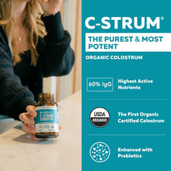 Capsules of C-Strum Organic Bovine Colostrum