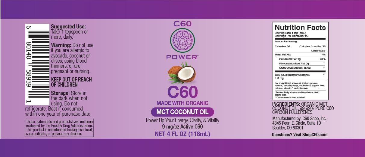 Flavor option between olive oil for C60