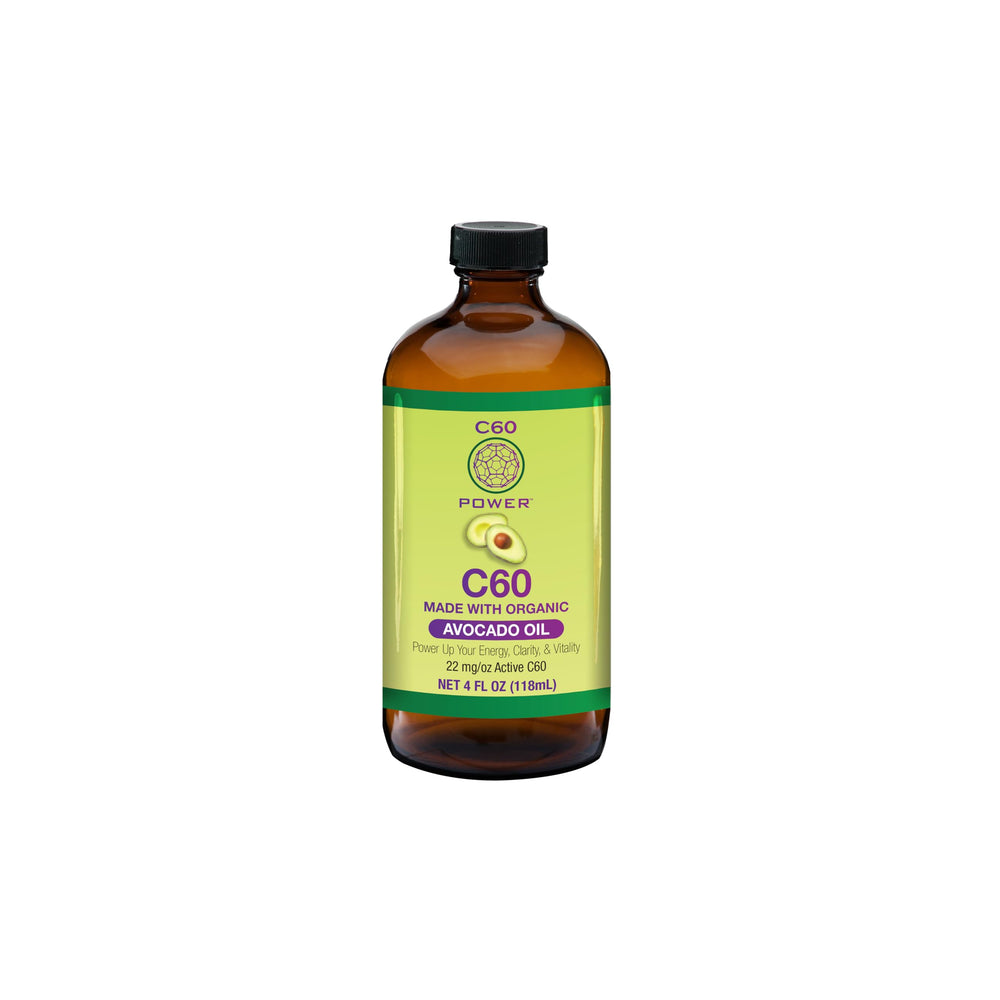 C60 Power bottle with avocado oil, 4 oz.