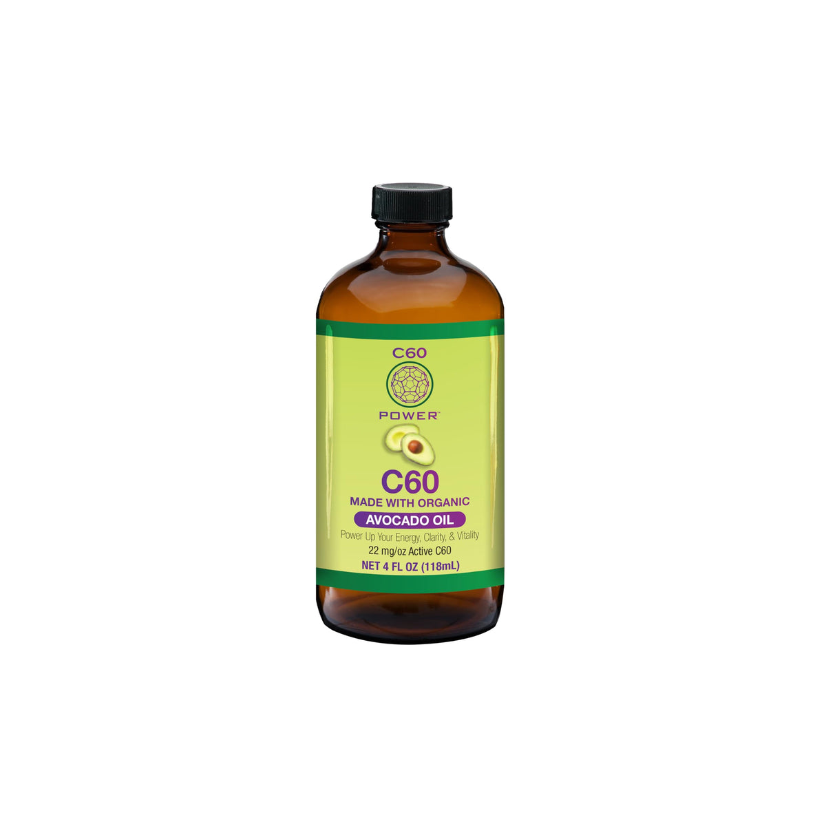C60 Power bottle with avocado oil, 4 oz.