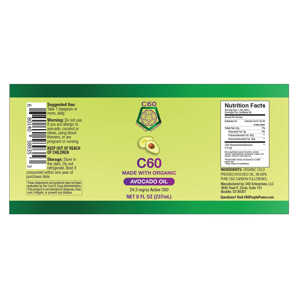 Concept image depicting energy and vitality with C60 Power Avocado Oil
