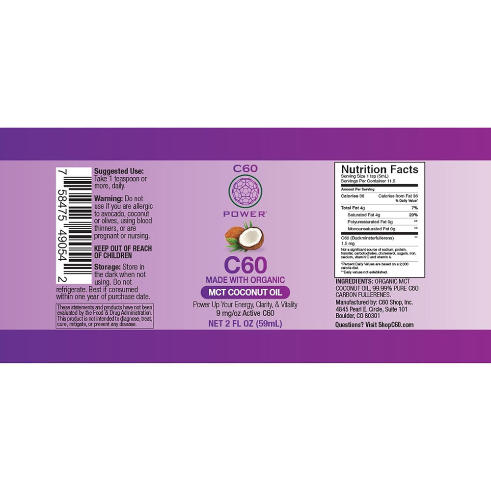 Close-up of carbon fullerenes in C60 Power oil