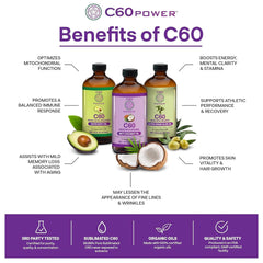 C60 Power packaging and 2 oz bottle label