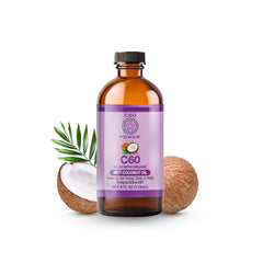 C60 Power in Organic MCT Coconut Oil 4 oz bottle main image