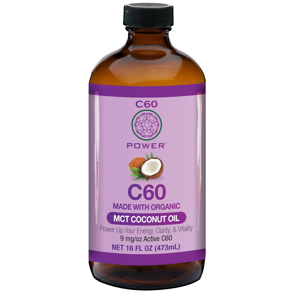 C60 Purple Power Organic MCT Coconut Oil bottle 16 oz