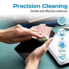 Microfiber eyeglass cleaning cloth cleaning lenses without leaving lint