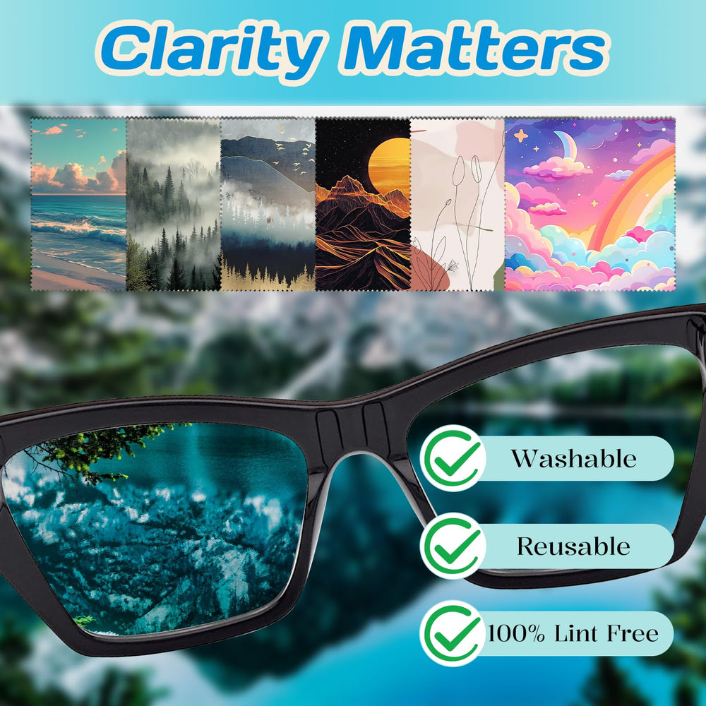 Soft microfiber glasses cleaning cloths for glasses, phones, cameras