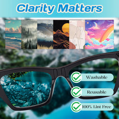 Soft microfiber glasses cleaning cloths for glasses, phones, cameras
