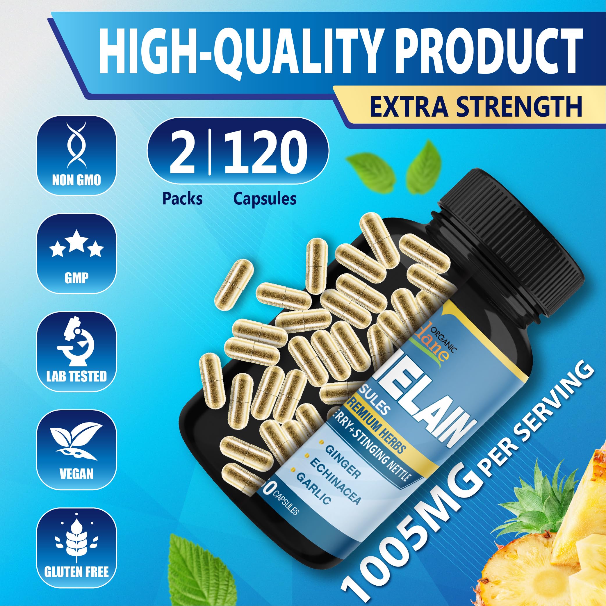 Lifestyle image showing daily use of Organic Cadane Bromelain