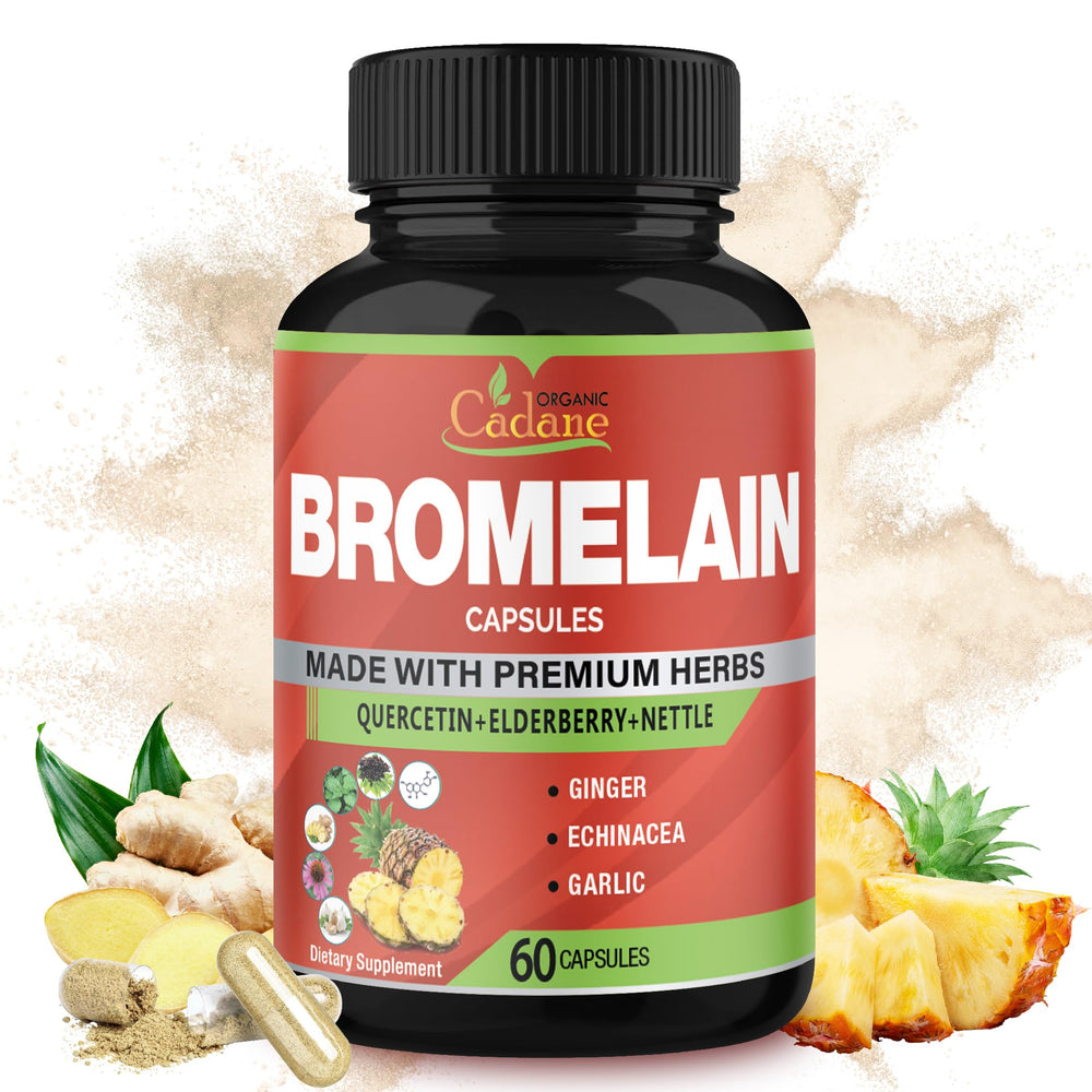 Cadane Bromelain Extract Capsules bottle with 60 capsules