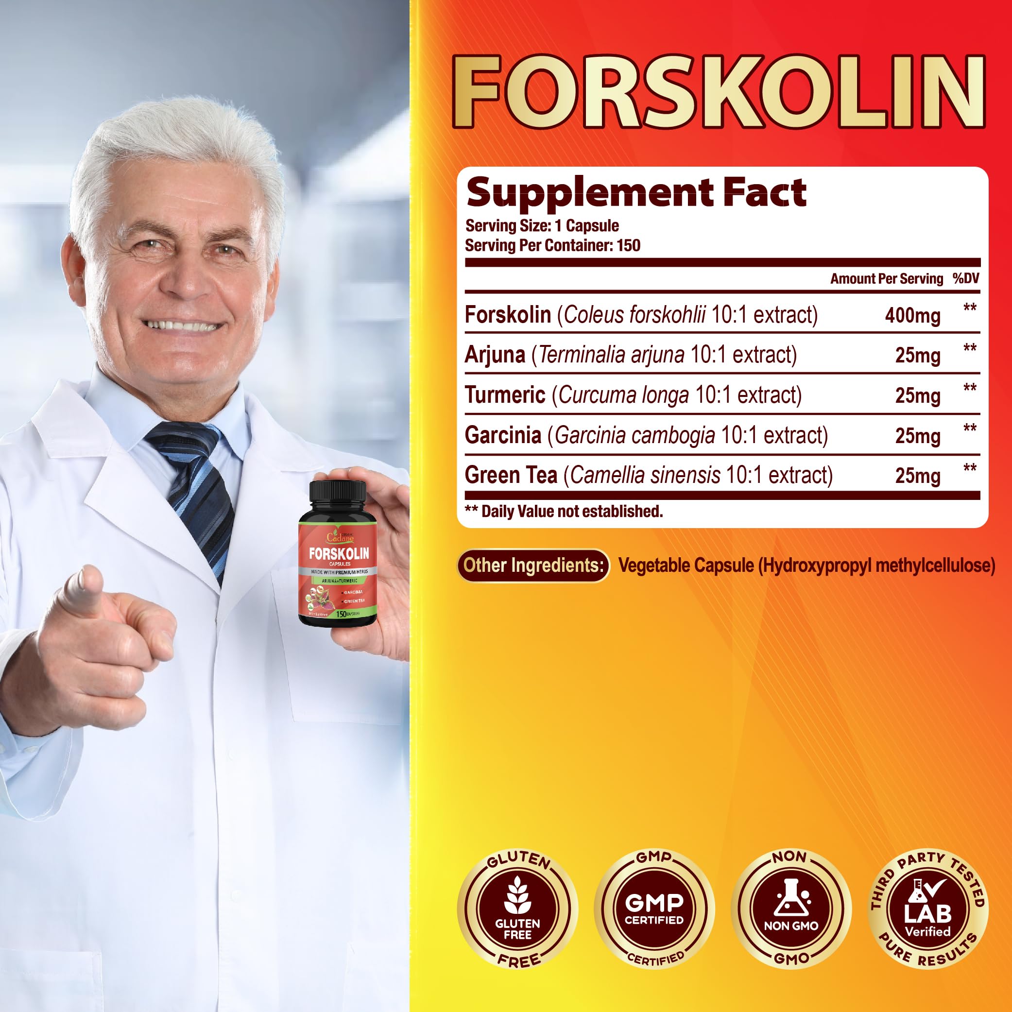 Turmeric component for Cadane Forskolin 5in1