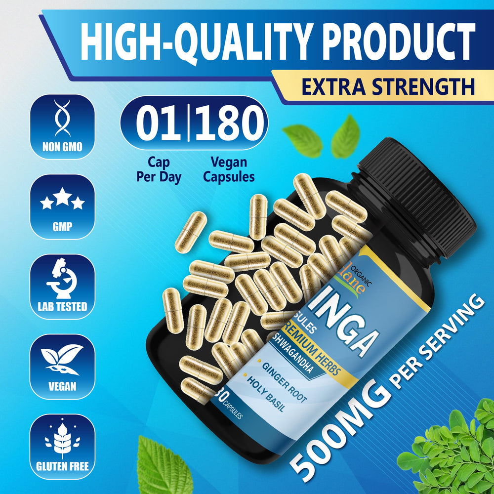 Back of bottle showing directions and benefits