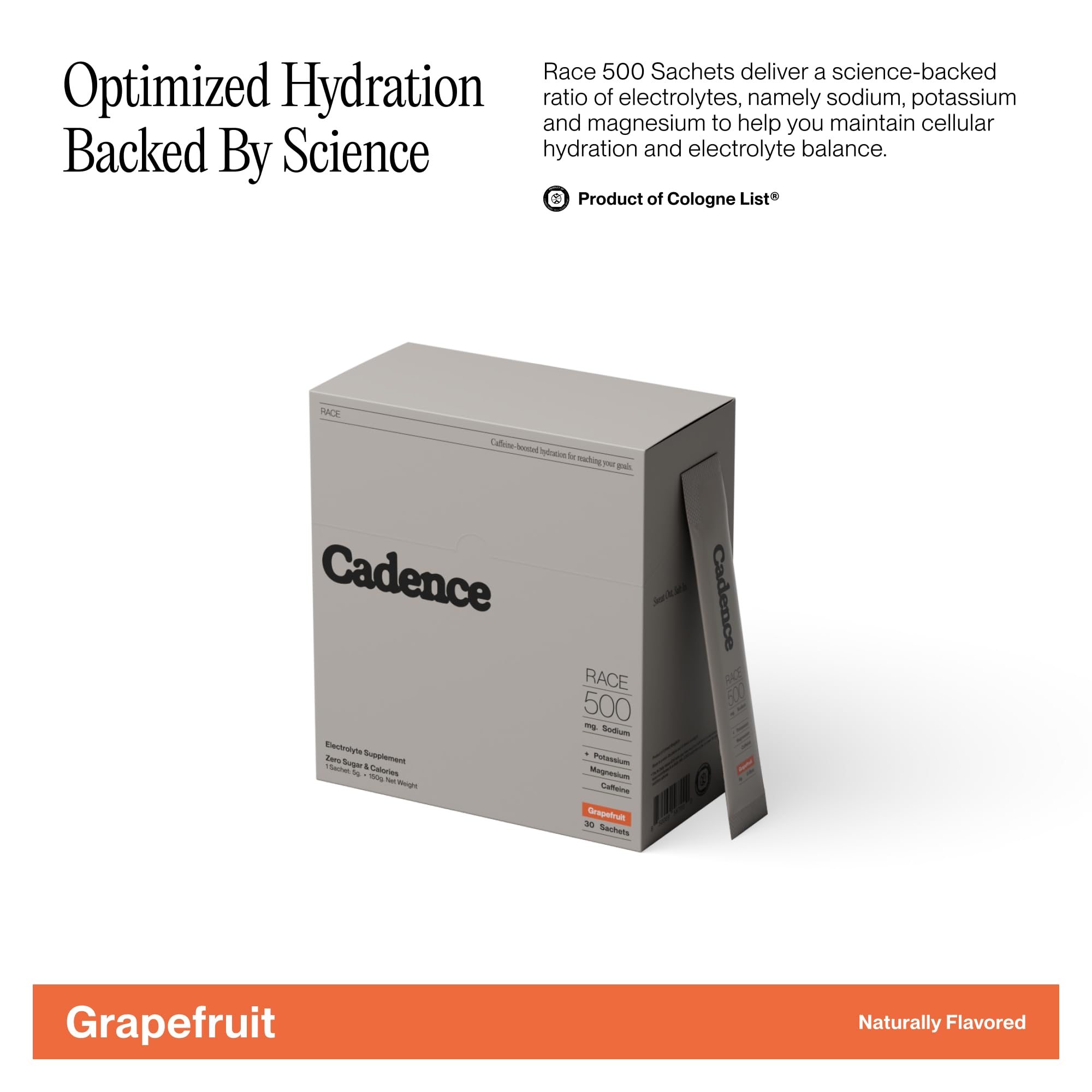 Cadence Race Grapefruit athlete training highlighting electrolyte balance and endurance support.