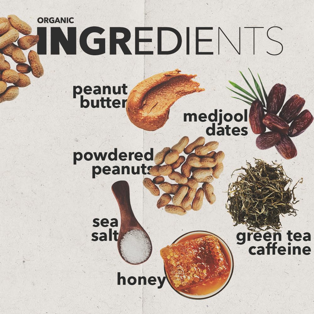 CAFF energy bites use dates, peanut butter, green tea caffeine for a simple, natural energy source.