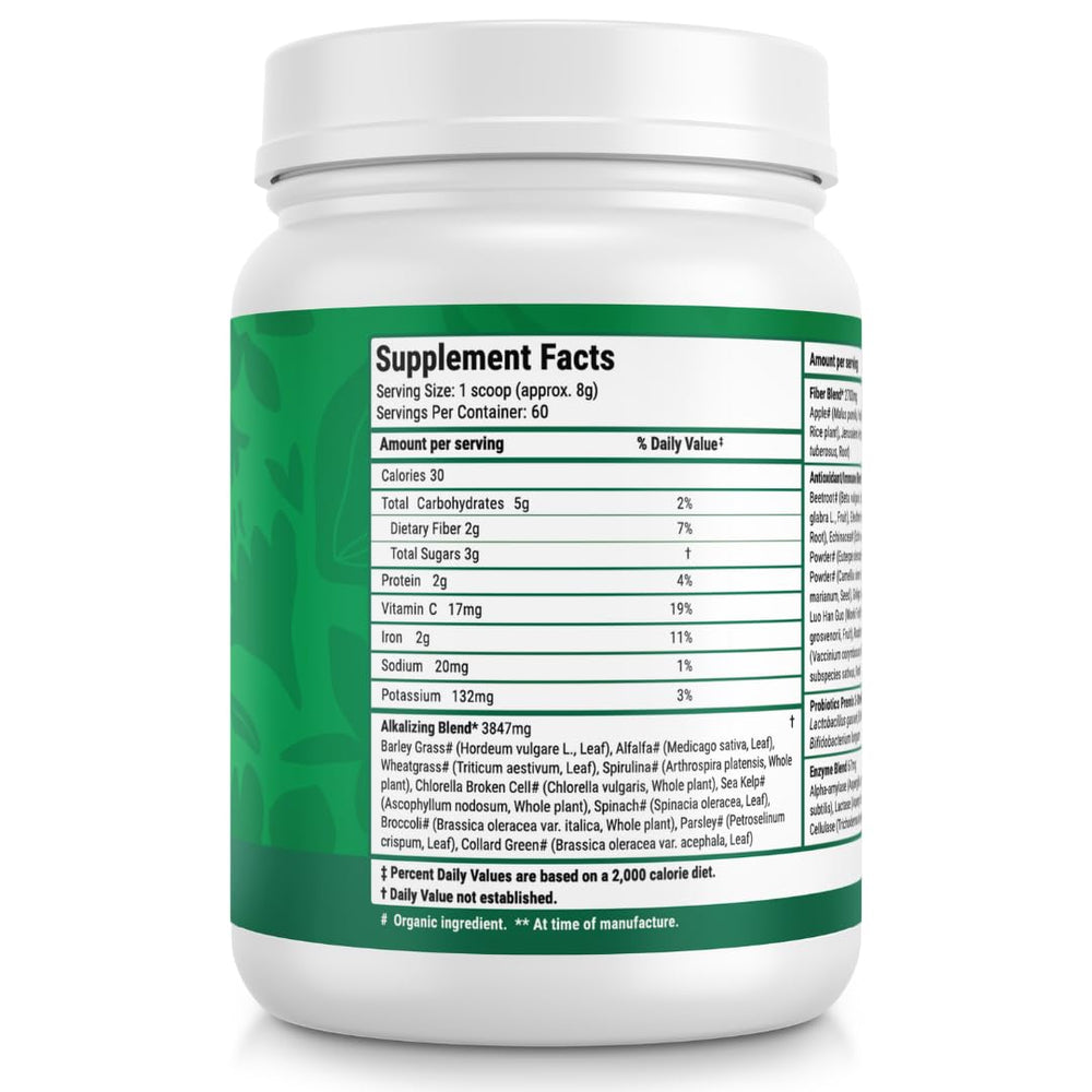 Natural, caffeine-free energy from organic greens