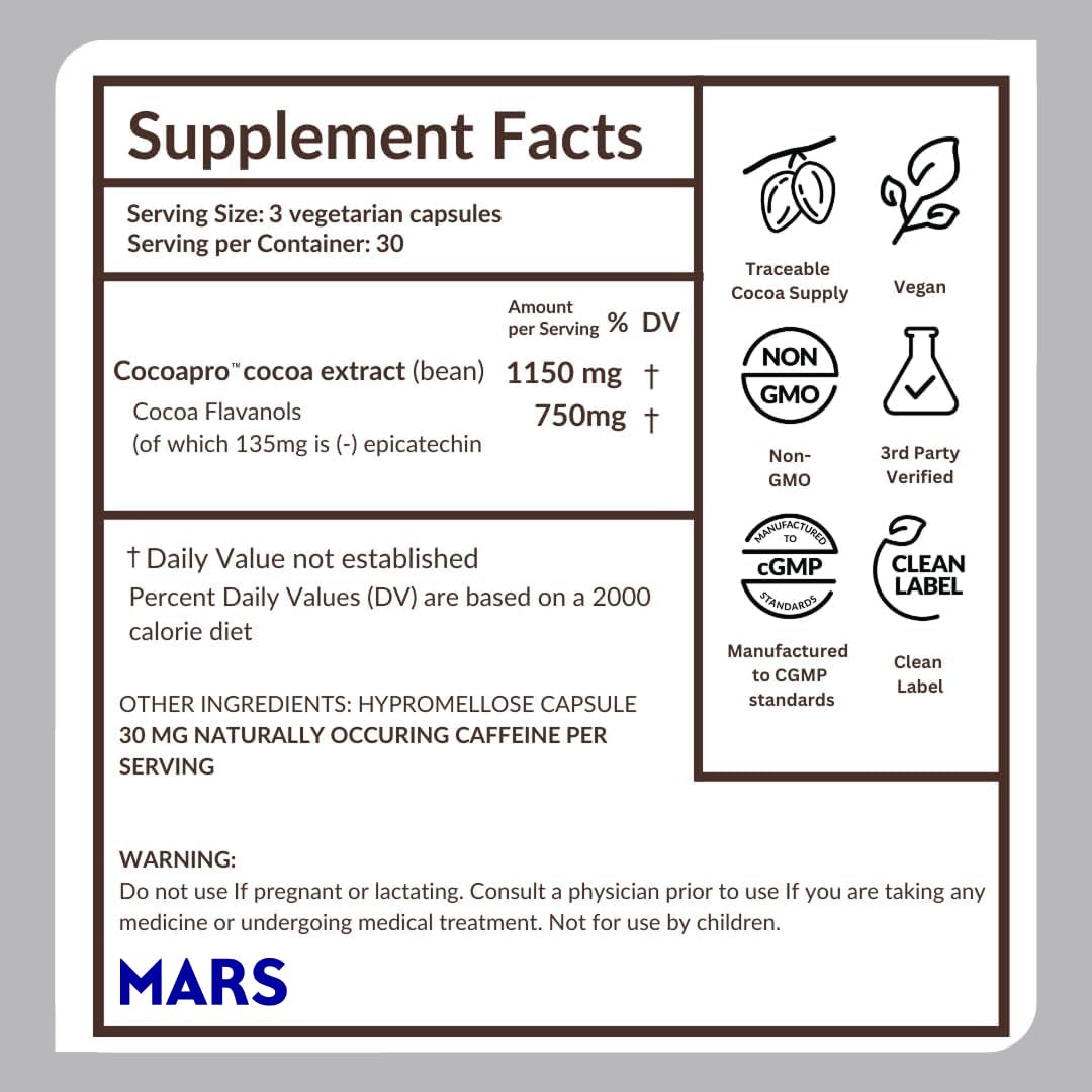 Caffeine content per serving 30 mg