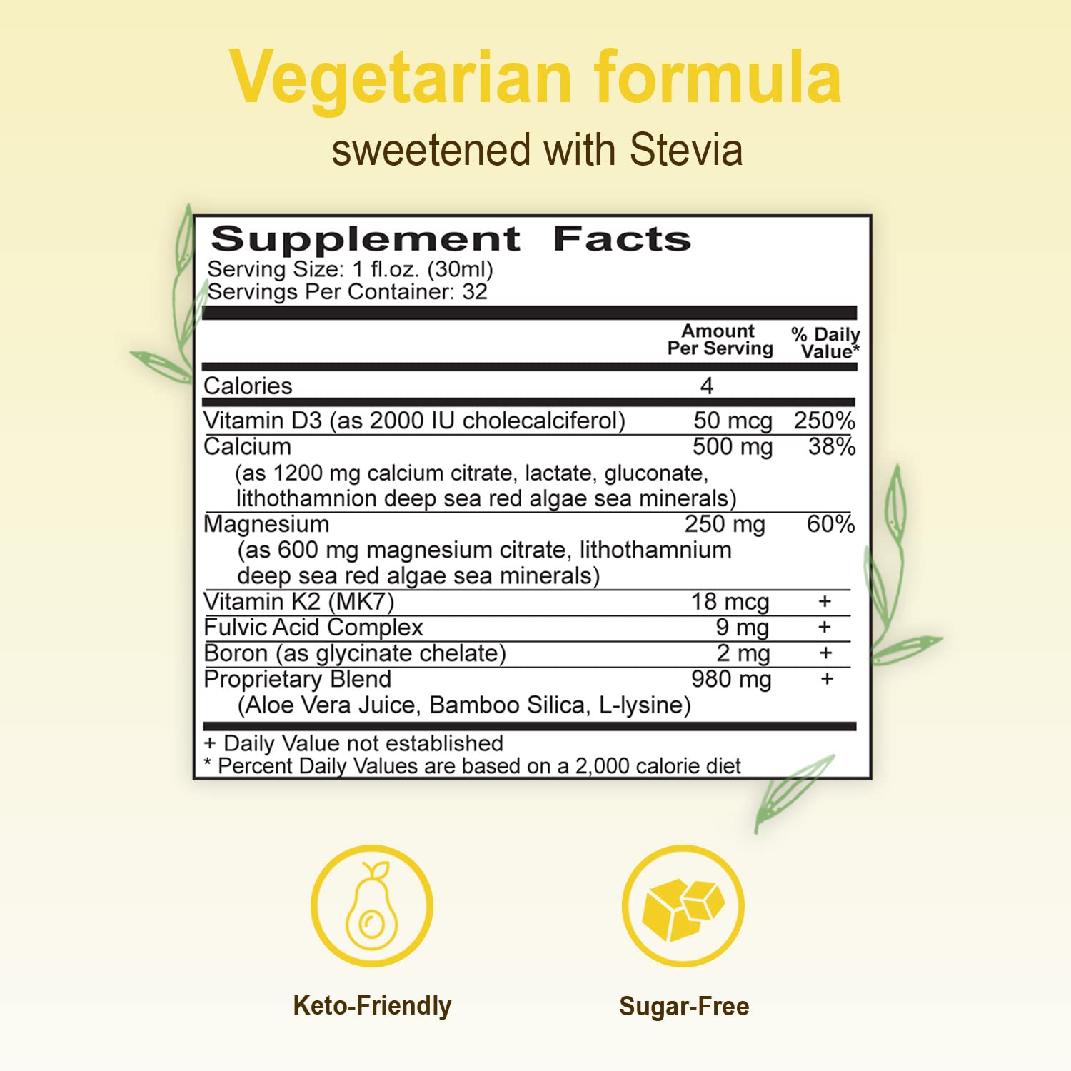 Partially filled cup with Cal-Mag Liquid showing measurement