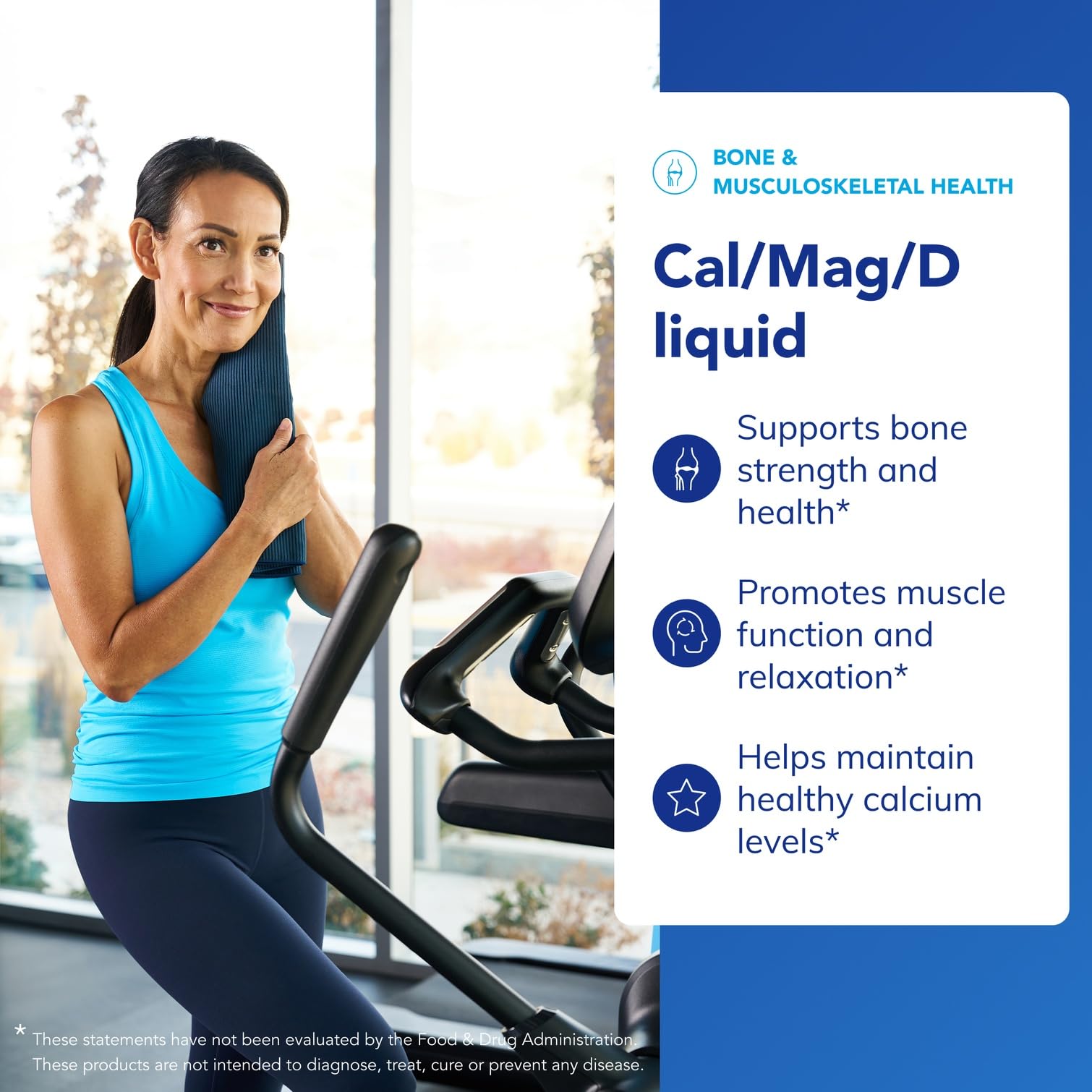 Cal/Mag/D Liquid label showing supplement facts