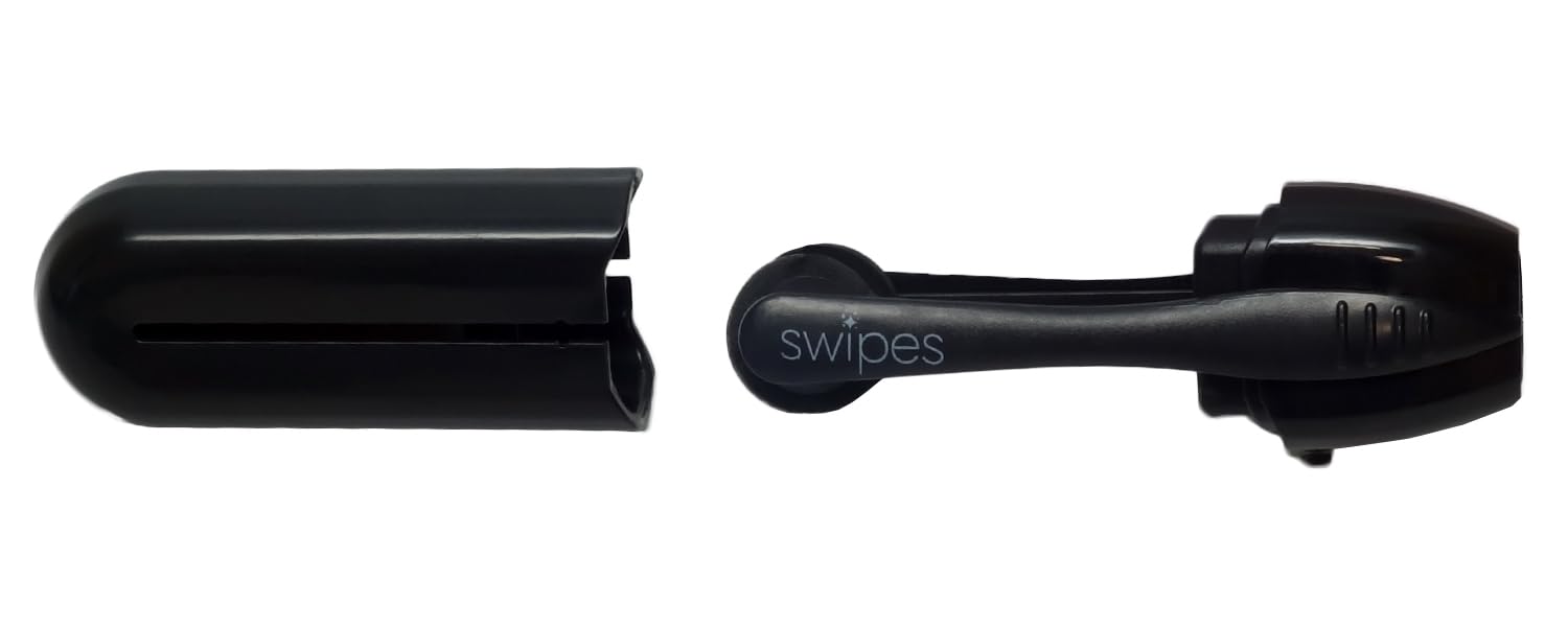 Portable eyeglass cleaner with retractable brush