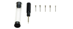 Five Snap-off Fender Tip Screws of varying sizes