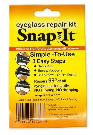Portable Calabria SnapIt Eyeglass Repair Kit for travel