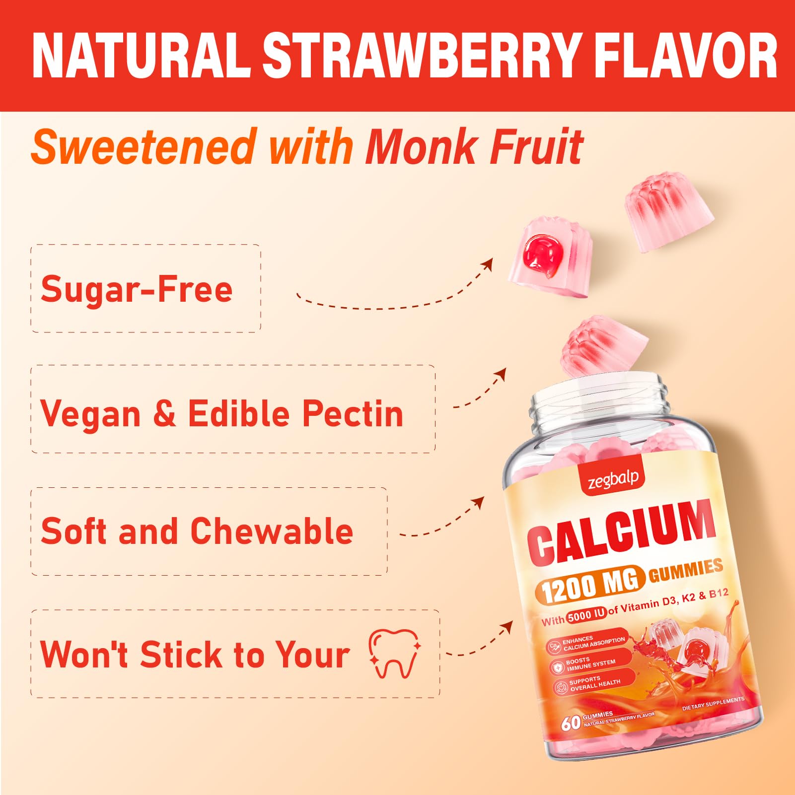 Non-GMO and gluten-free packaging for the gummies