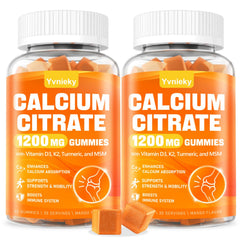 Calcium 1200 mg gummies with Vitamin D3 for adults - mango flavor