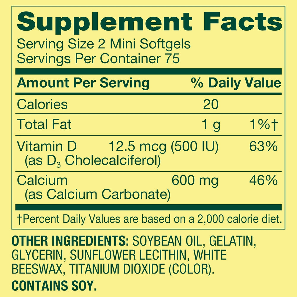 Calcium 600mg with Vitamin D3 package