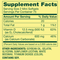 Calcium 600mg with Vitamin D3 package