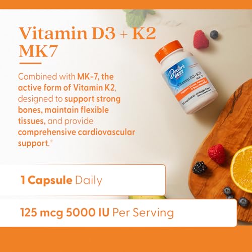 Calcium absorption support from Vitamin D3 and K2 MK-7