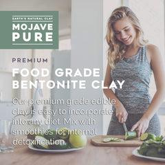 DIY facial mask application with calcium bentonite clay