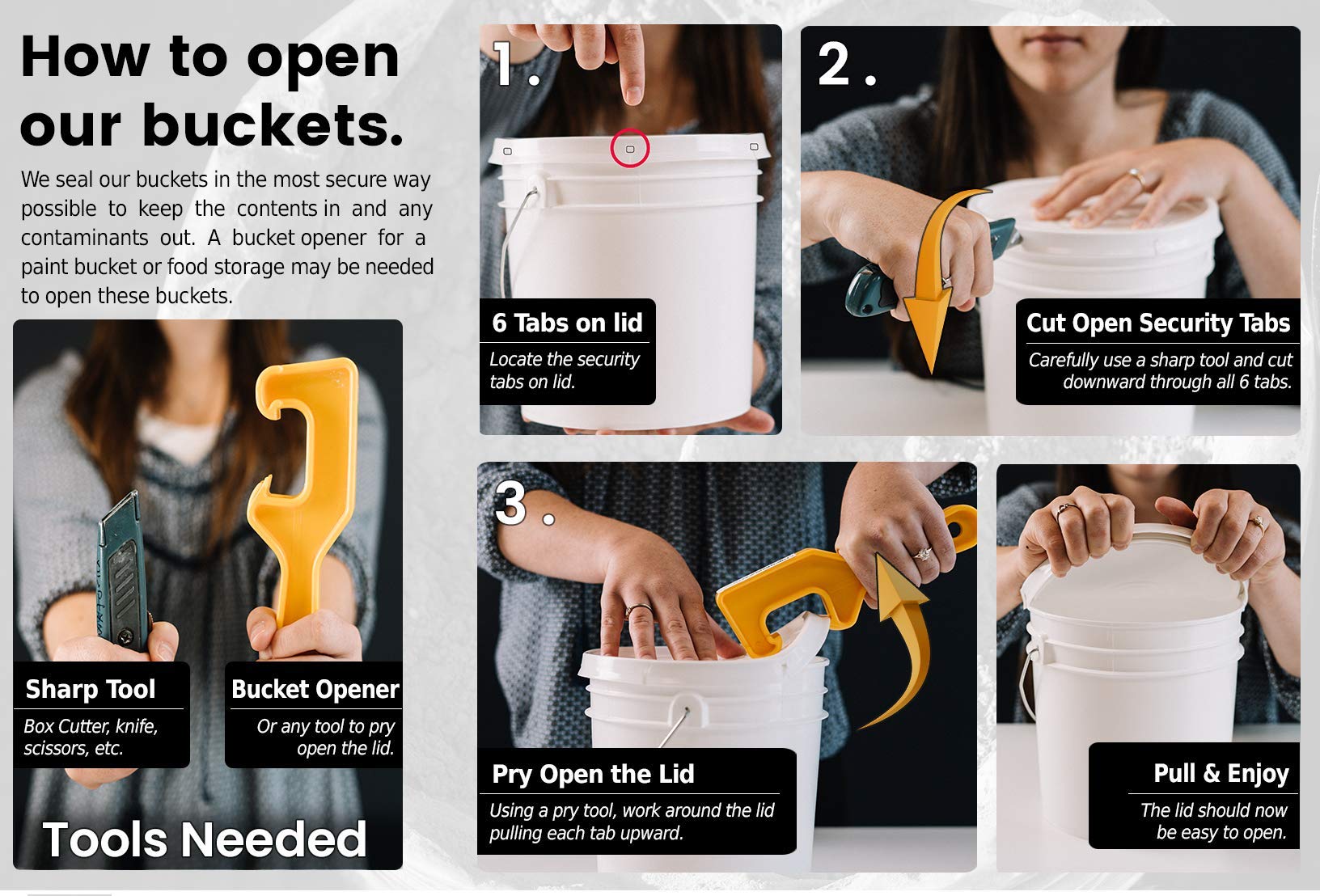 USA-packaged calcium carbonate powder in 5-gallon bucket