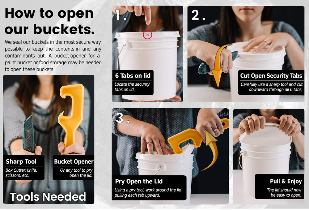 USA-packaged calcium carbonate powder in 5-gallon bucket