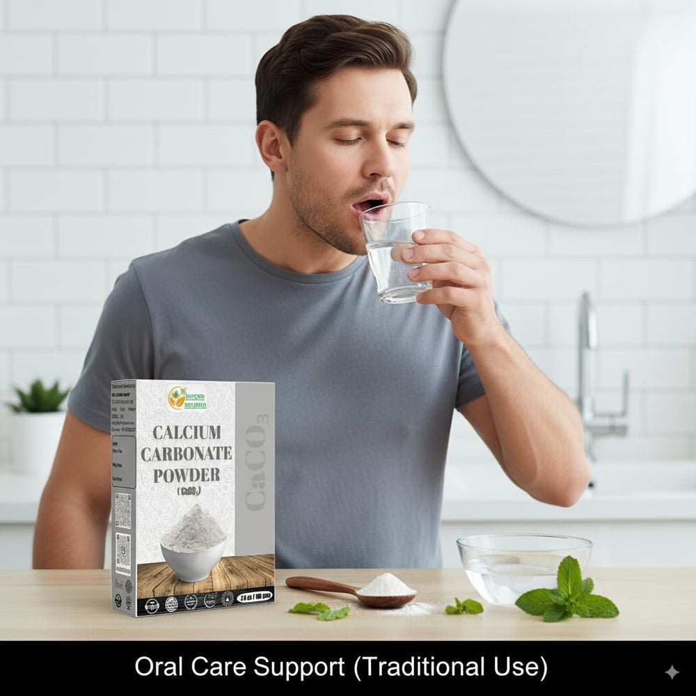 DIY toothpaste preparation with calcium carbonate powder