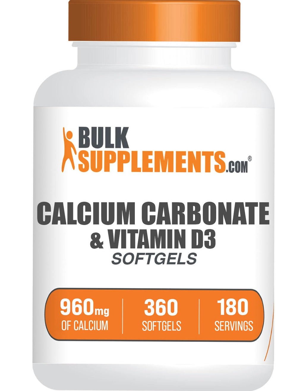 Calcium Carbonate with Vitamin D3 softgels - front view
