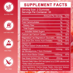 Close-up of peach-flavored gummy showing texture and color