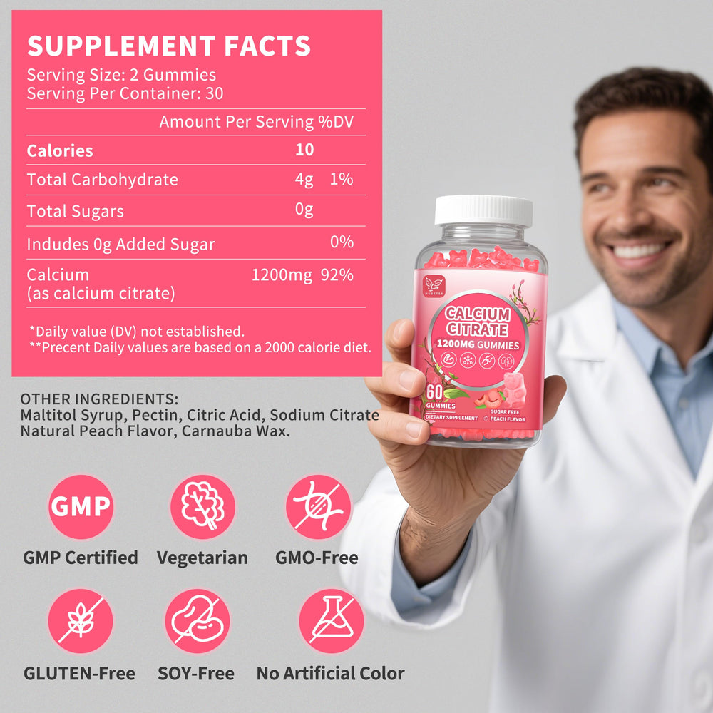 GMP-certified vegan calcium gummies icon