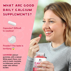 Bottle of Calcium Citrate 1200mg gummies with D3 and K2