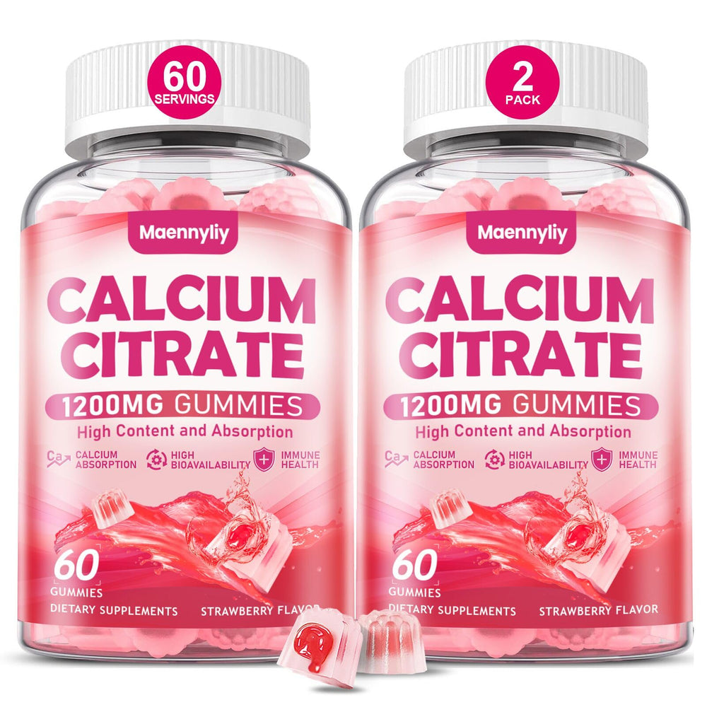 Product label showing Calcium Citrate Gummies 1200 mg