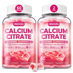 Product label showing Calcium Citrate Gummies 1200 mg