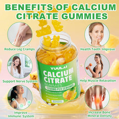 Serving size illustration for 1200mg calcium citrate gummies