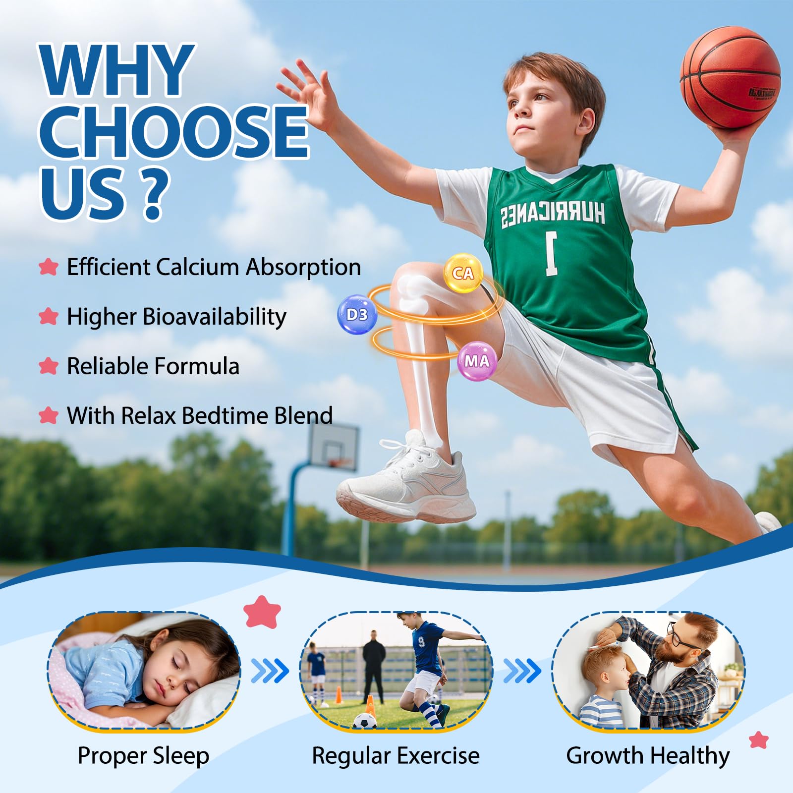 Adult taking calcium citrate gummy for bone support