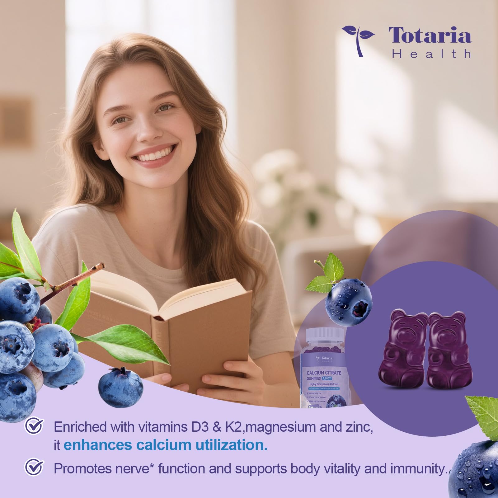 Calcium Citrate 1200mg promoting bone and teeth health