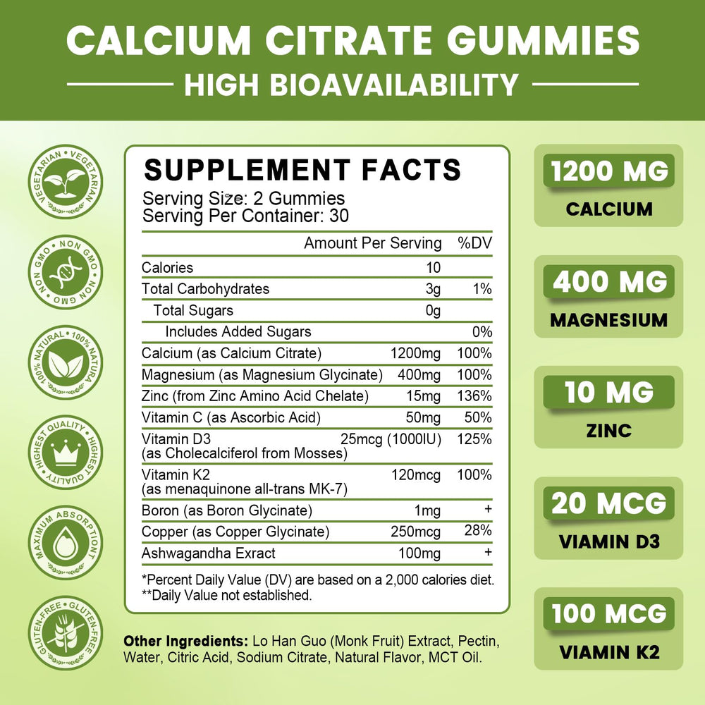 Gummies package showing vegan, non-GMO, gluten-free attributes
