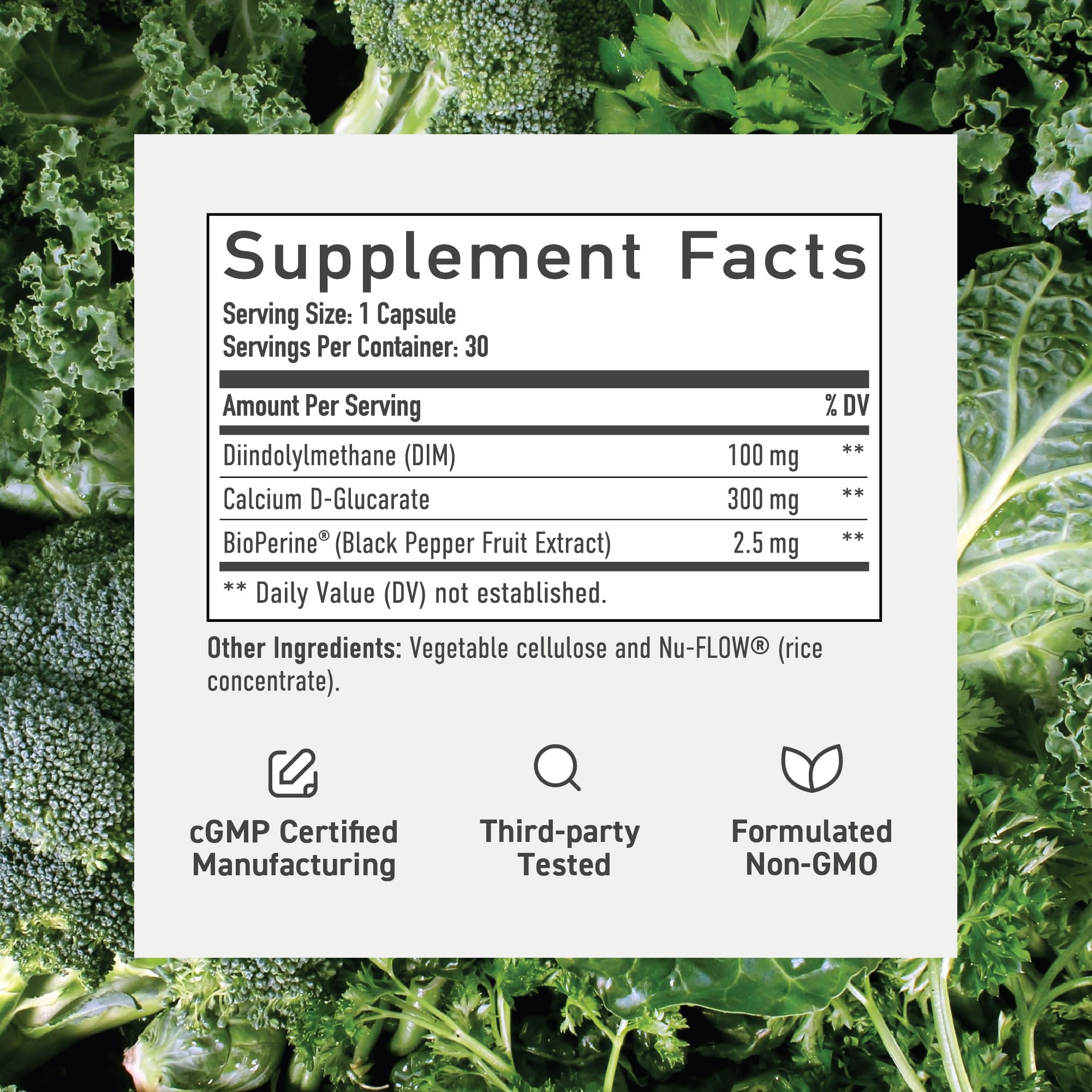 Bottle of capsules on a clean white background