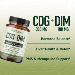 Bottle of Calcium D-Glucarate with DIM supplement